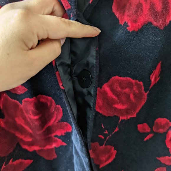 Talbots Roses Sweater Jacket Size 8 - Picture 8 of 14